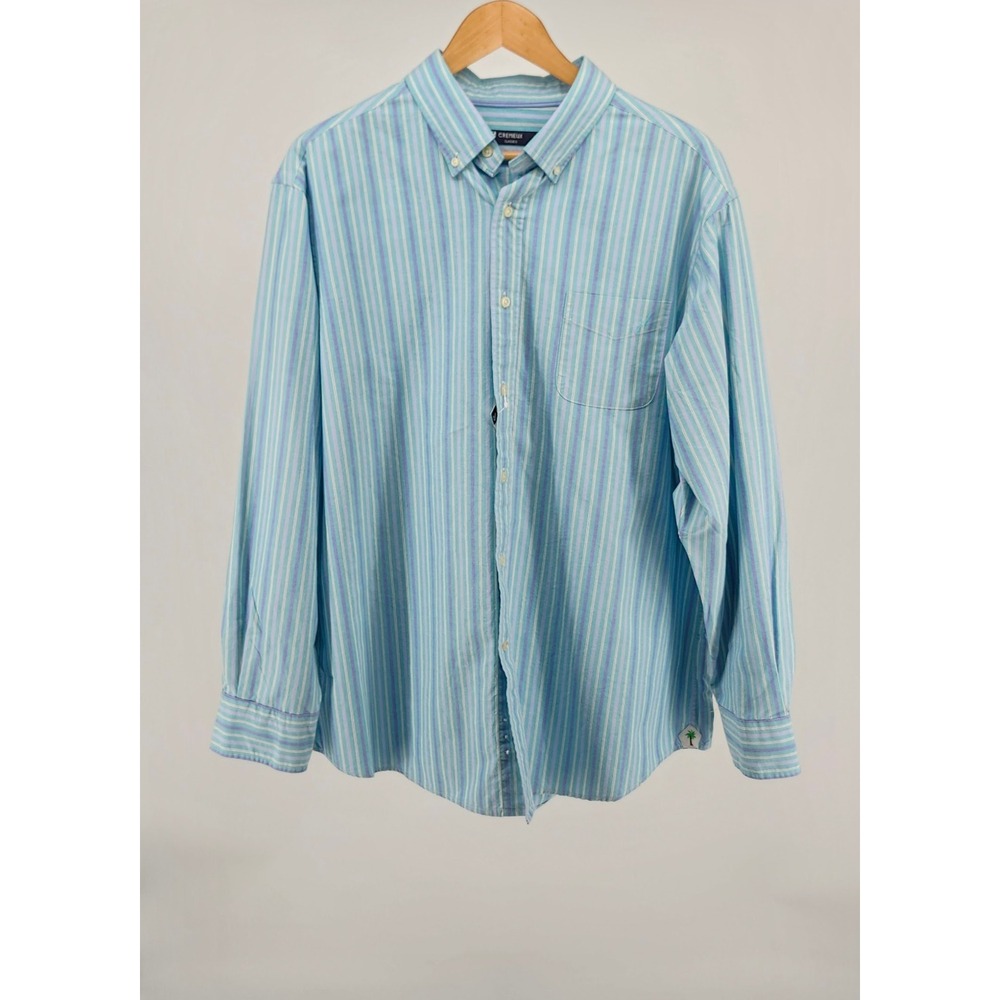 Cremieux Classics Lightweight Oxford Shirt Mens XL Blue Teal Striped NWT